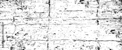 Black and white grunge texture overlay distressed wood grain background vector graphic