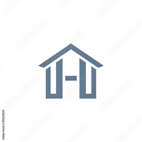 House logo with roof symbol.