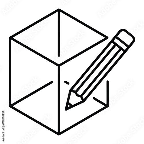 Minimalist Prototype Outline Icon for Product Development and Startup Testing