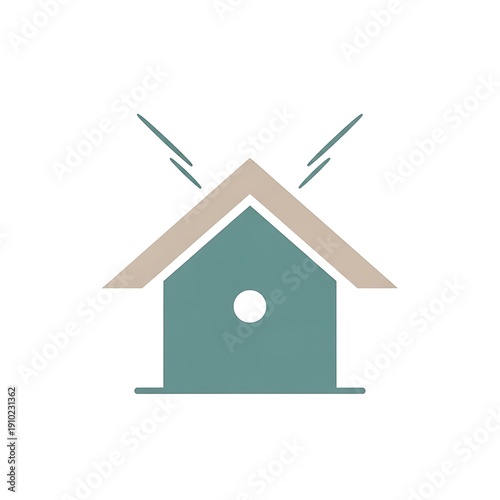 Simple Birdhouse Bird House Illustration.