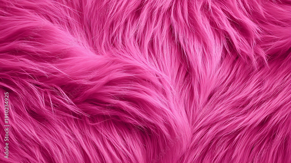 Obraz premium Close-up of Vibrant Pink Faux Fur Texture background