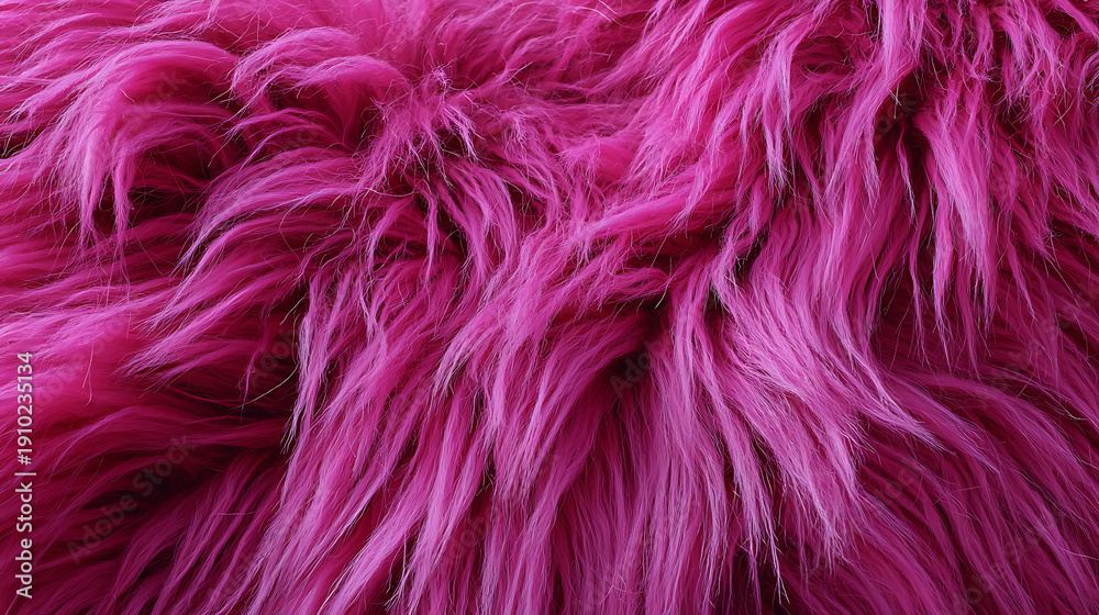 Obraz premium Close-up of Vibrant Pink Faux Fur Texture background