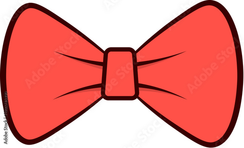 Minimalist Classic Red Bow tie Icon