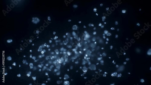 Wallpaper Mural Abstract blue particles floating in dark space. Represents digital technology, innovation, and modern aesthetics Torontodigital.ca