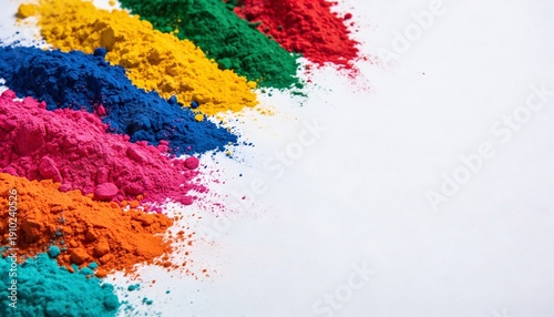 Holi Festival Colorful Gulal Powder Minimal Background