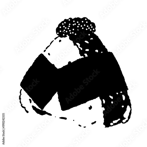 Monochrome Onigiri with Spicy Cod Roe Mentaiko Topping