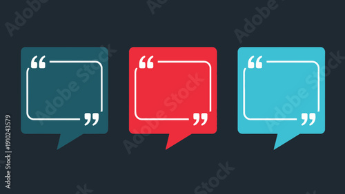 speech bubble icons, quotes, communication, thoughts, ideas, design elements