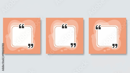 quote template design, blank space for text, social media post