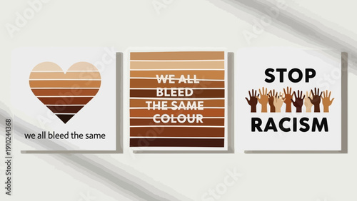 stop racism, diversity, equality, heart, hands, skin tones