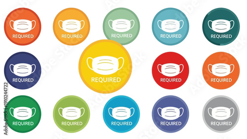 mask required signs, coronavirus safety, face covering, health protection