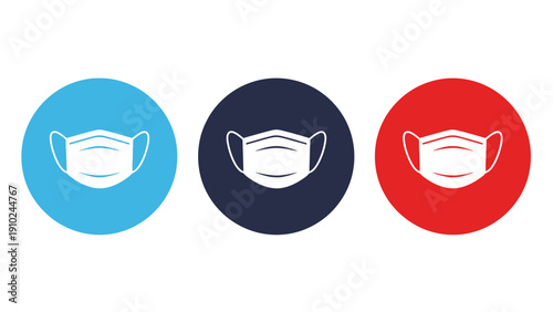 medical mask icons, face protection, coronavirus, covid-19, safety, healthcare