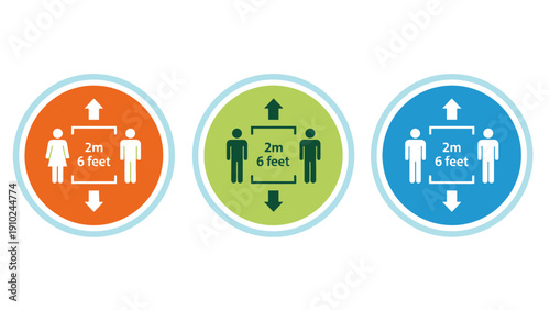 social distancing icons, safety measures, keep distance, coronavirus prevention
