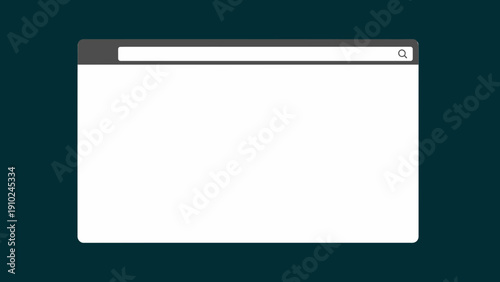 browser window mockup, search bar, website template, blank screen
