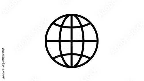 globe icon, world map, internet symbol, global communication, network