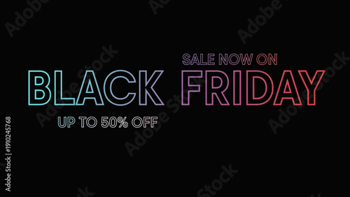 Black Friday Sale Banner - Up to 50% Off