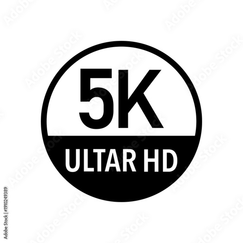 5K Ultra HD logo for high definition video content