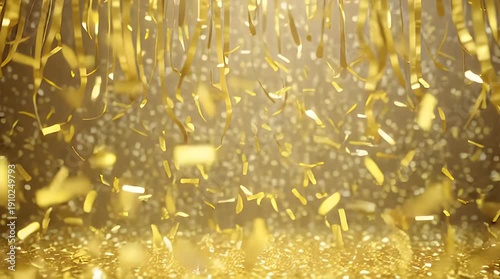 Wallpaper Mural Massive Golden Confetti Rain Falling Celebration Finale Video. Torontodigital.ca