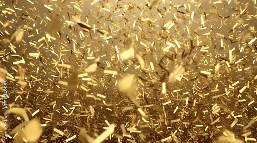 custom made wallpaper toronto digitalMassive Golden Confetti Rain Falling Celebration Finale Video.