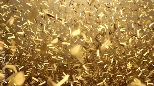 Wallpaper Mural Massive Golden Confetti Rain Falling Celebration Finale Video. Torontodigital.ca