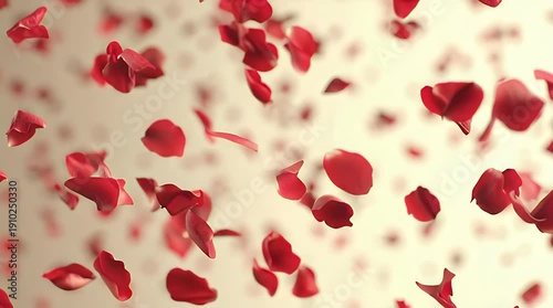 Wallpaper Mural Red Rose Petals Falling Slow Motion Wedding Background Video. Torontodigital.ca