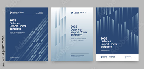 Minimalist Brochure Cover Template in Clean Modern Style for Report Cover, Front Page Design Layouts