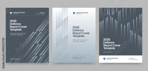 Minimalist Brochure Cover Template in Clean Modern Style for Report Cover, Front Page Design Layouts