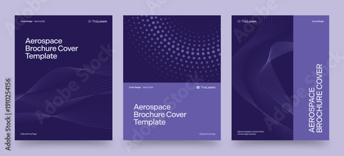 Brochure Cover Template in Modern Technology Startup Style for Agency Report Cover Front Page Design