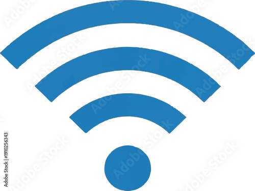 WiFi Signal Internet Connection Blue Vector Icon