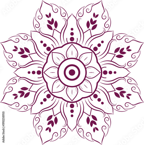 Flower mandala design vector art