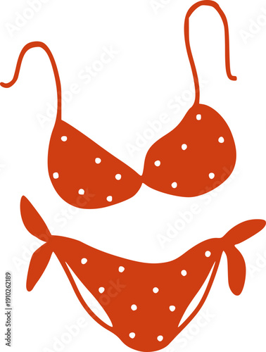 Orange Bikini Illustration