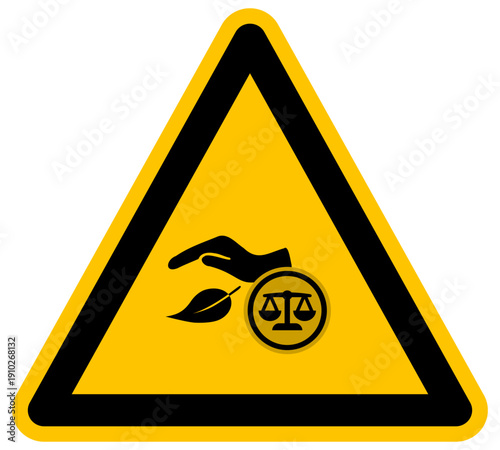 Vector de derecho ambiental y proteccion de la naturaleza con balanza de justicia y hoja verde