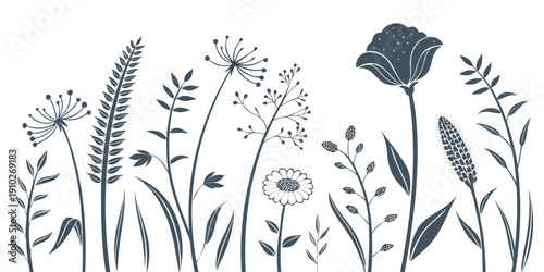 Gemini said

A seamless nature pattern illustration featuring a vintage wheat field vector with summer grass, floral leaf elements, and butterfly silhouettes in a decorative spring wallpaper style