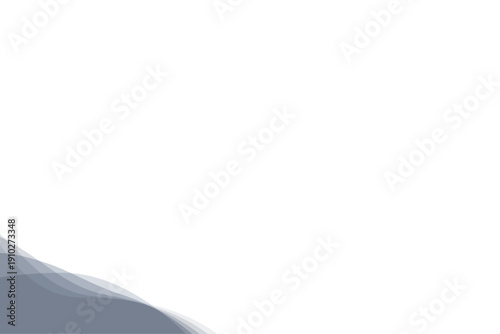 左下にネイビーの柔らかな曲線を描いたミニマルな背景フレーム素材