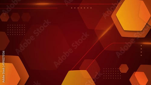 Abstract minimal hexagon tech background animation