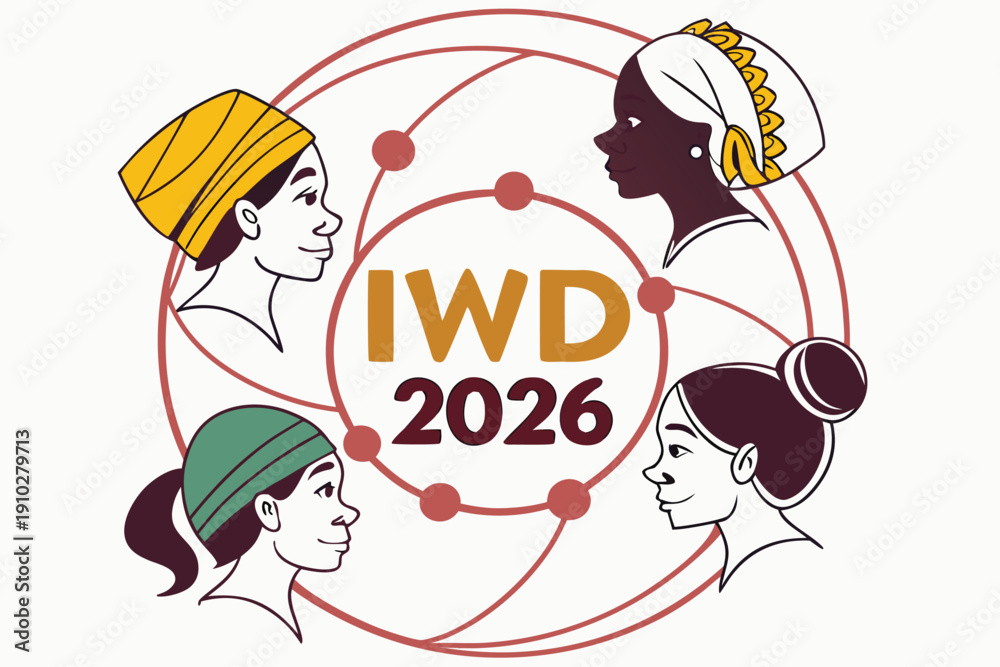 Obraz premium Diverse Women Illustration for International Womens Day 2026