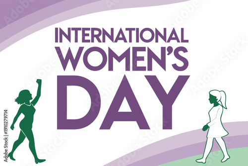 International Womens Day Celebration with Silhouetted Women
