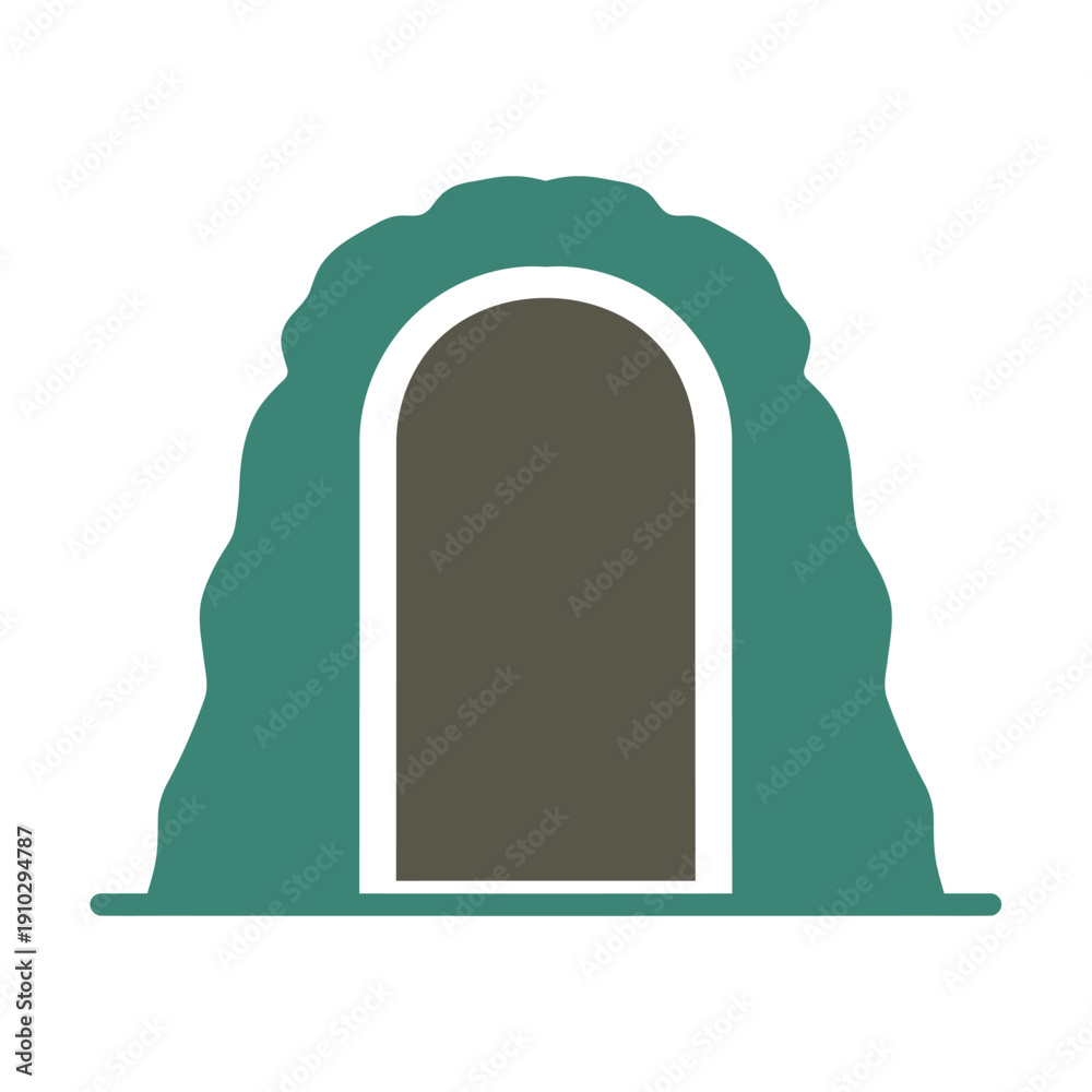 Fototapeta premium Green Archway Entrance Illustration Design Element.