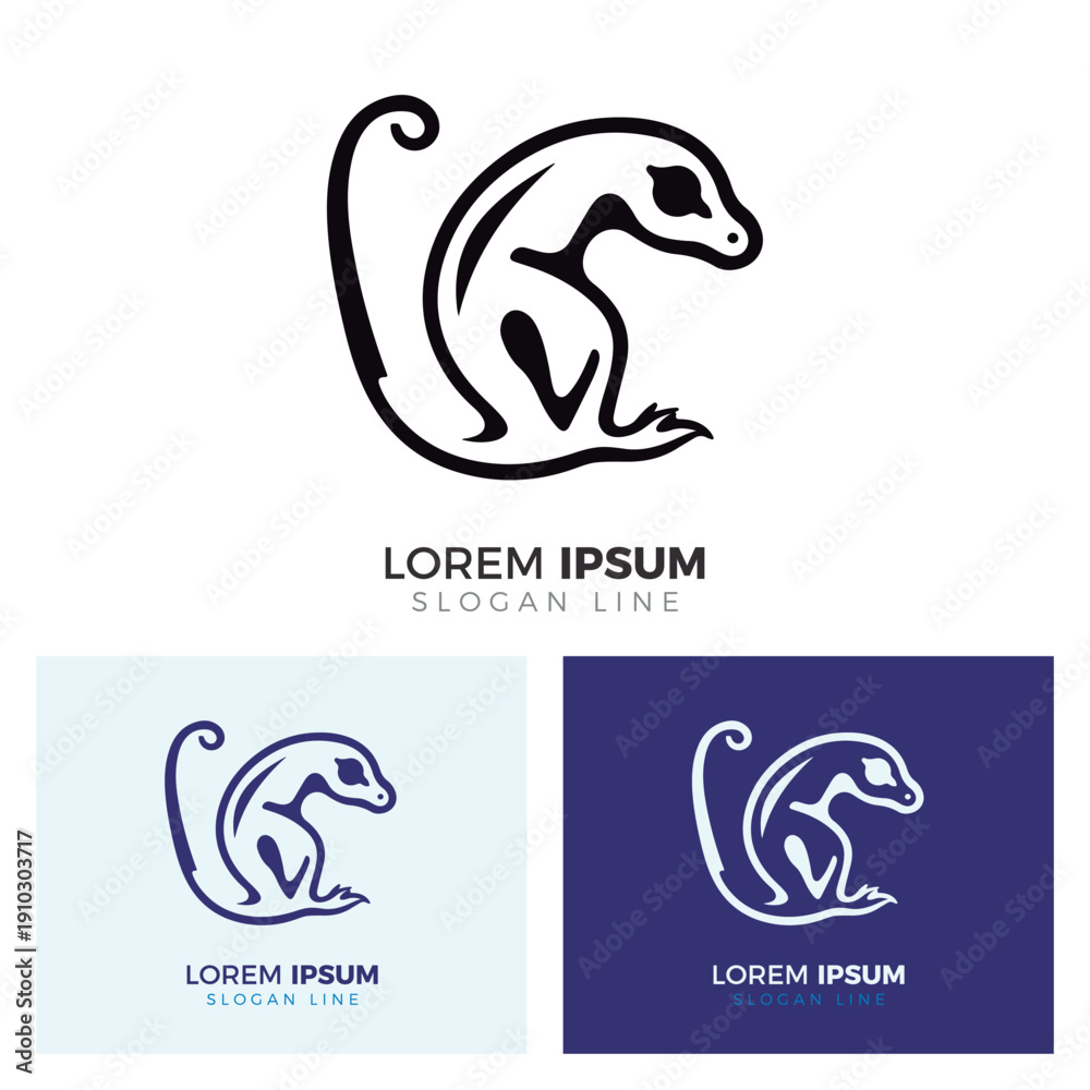 Naklejka premium Vector Gecko Logo Collection.
