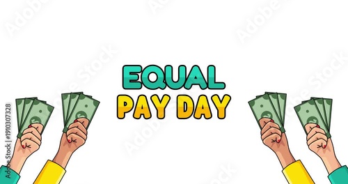 equal pay day motion video, ideal for equal pay day celebration