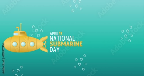 national submarine day motion video, ideal for national submarine day celebration