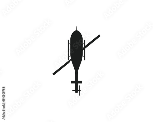 Helicopter icon isolated on white background.
