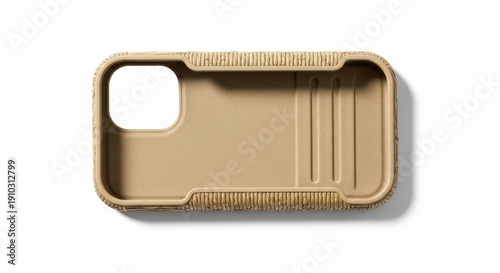 Gold Smartphone Case on White Background.