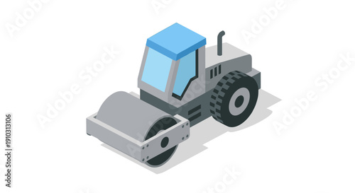 Road Roller Vehicle Heavy Machinery Equipment.