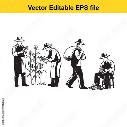  farmers working together in a field