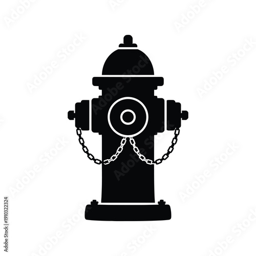 Fire hydrant silhouette icon vector