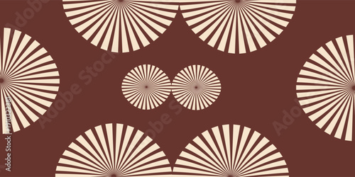 Candy color sunburst background. Abstract chocolate cream sunbeams design. Colorful spinning lines for template, banner, poster, flyer. Sweet rotating cartoon swirl or whirlpool. Vector backdrop.
