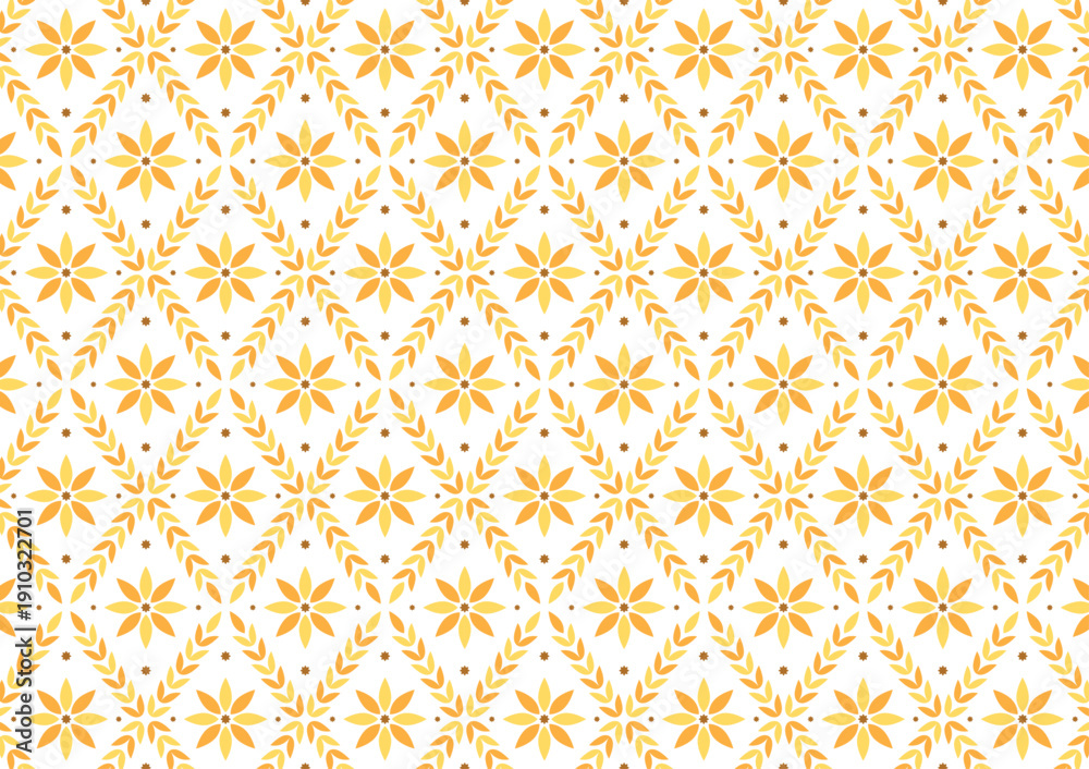 Fototapeta premium Wheat pattern wallpaper. oat symbol. free space for text. rice sign. Rice pattern wallpaper.