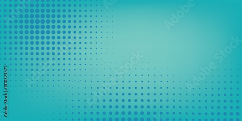 Abstract halftone gradient green teal mint blue background. Cartoon style turquoise green blurred water backdrop. Vector illustration for your banner, graphic design, poster, summer or aqua card.