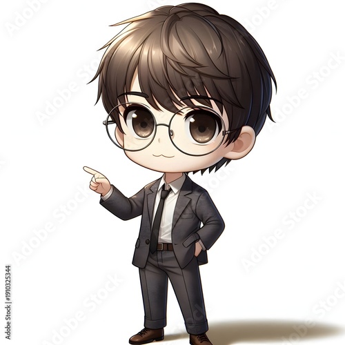 A very intelligent and knowledgeable young man with glasses.