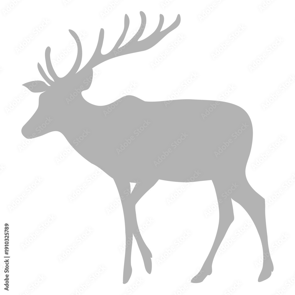 Obraz premium Gray Deer Silhouette